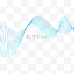 蓝炫酷图片_动感科技蓝曲线装饰元素