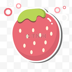 夏日卡通草莓水果贴纸