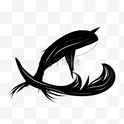 鲸鱼纹身黑色