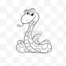 snake clipart black and white 手绘黑白小