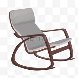 棕色设计躺椅插图