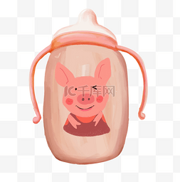 粉红猪婴儿奶瓶