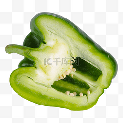 绿色切开的菜椒蔬菜