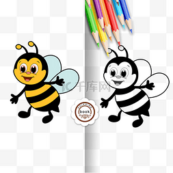 honeybee clipart black and white 小蜜蜂儿