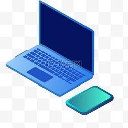 办公蓝色科技图片_蓝色的电子电脑