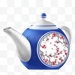 青花瓷茶具图片_青花瓷茶壶