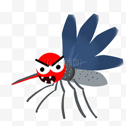卡通蚊子害虫图片_吸血蚊子卡通昆虫