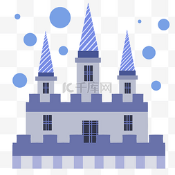 窗户城堡图片_蓝色城堡梦幻 