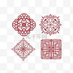 中式传统花纹剪纸