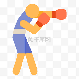 奥林匹克人物拳击运动图标