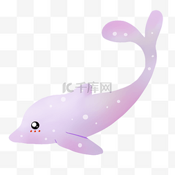 紫色门票图片_紫色游泳海豚