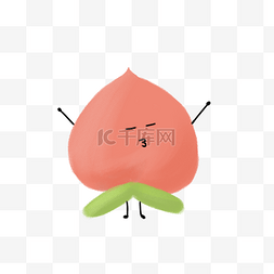 拟人水果桃子