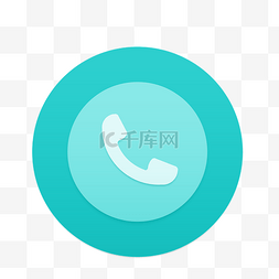 icon电话图片_卡通蓝色的电话图标