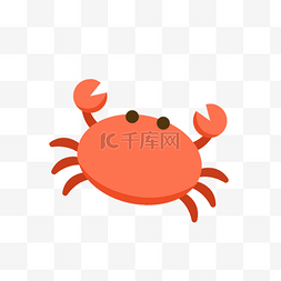 螃蟹虾贝壳海鲜图片_卡通螃蟹