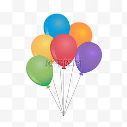 卡通气球束图片_儿童节卡通气球元素