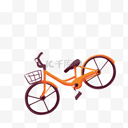 车免抠的图片_橙色的单车免抠图
