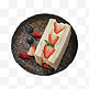 一份草莓蛋糕免抠图