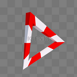 条纹白色红色图片_不规则三角形
