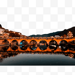 少贵州印象图片_贵州镇远古镇镇远大桥夜景