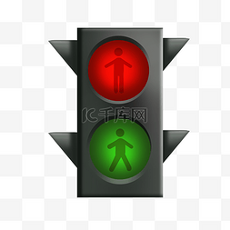 列车红绿灯图片_黑色人行道红绿灯