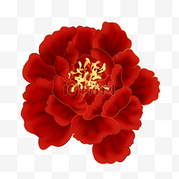 红色富贵牡丹图片_富贵喜庆红色牡丹花卉