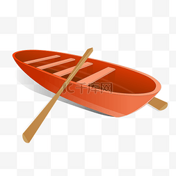 巨浪中的小船图片_红色的小船