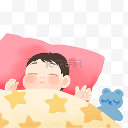 布娃娃素材图片_睡觉的小男孩