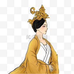 古代女性图片_复古水墨古风女王王后