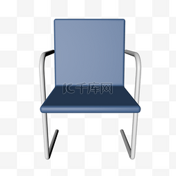 c4d蓝色椅子插画