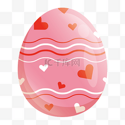 彩绘喷绘图片_粉色爱心复活节彩蛋