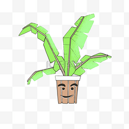 卡通棕榈植物插画