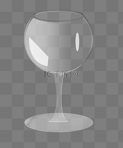 透明玻璃酒杯插画
