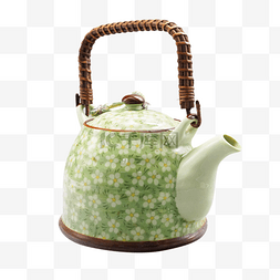 茶壶图片_绿色手提茶壶