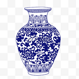 瓷器插画图片_古风青花瓷瓷器瓷瓶