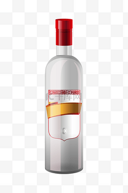 极品白酒图片_白酒玻璃瓶的插画
