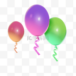 紫色气球素材