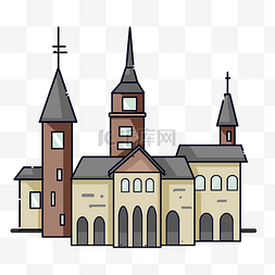 复古青瓦城堡插图