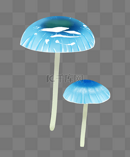 蓝色蘑菇植物