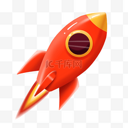 飞行员徽标图片_红色飞行火箭