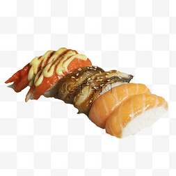 三文鱼鳗鱼蟹柳寿司