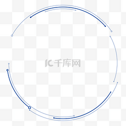 科技圆线条图片_蓝色科技圆弧边框