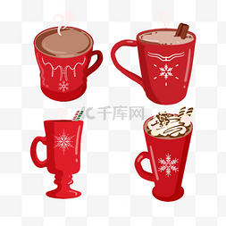 冬天热饮图片_christmas hot chocolate冬季咖啡热饮