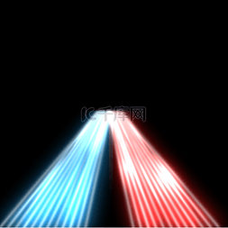 彩色炫彩光线图片_蓝色红色运动光线道路光线