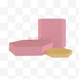 粉色商品图片_c4d简约舞台