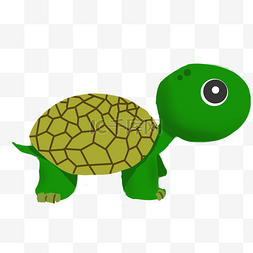 可爱绿色乌龟