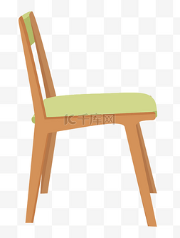 家具或商用图片_木质卡通椅子插画