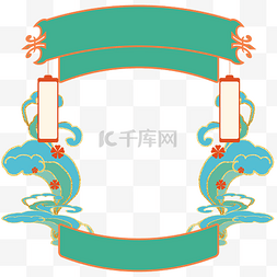 春节国潮绿色边框