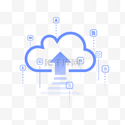 it云计算图片_矢量科技云传输