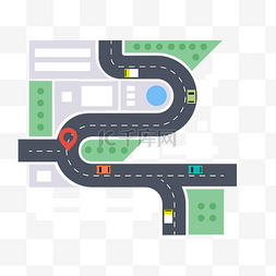 公路街道素材图片_地图公路GPSmap导航