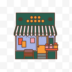 商铺插画图片_店铺商店卡通插画